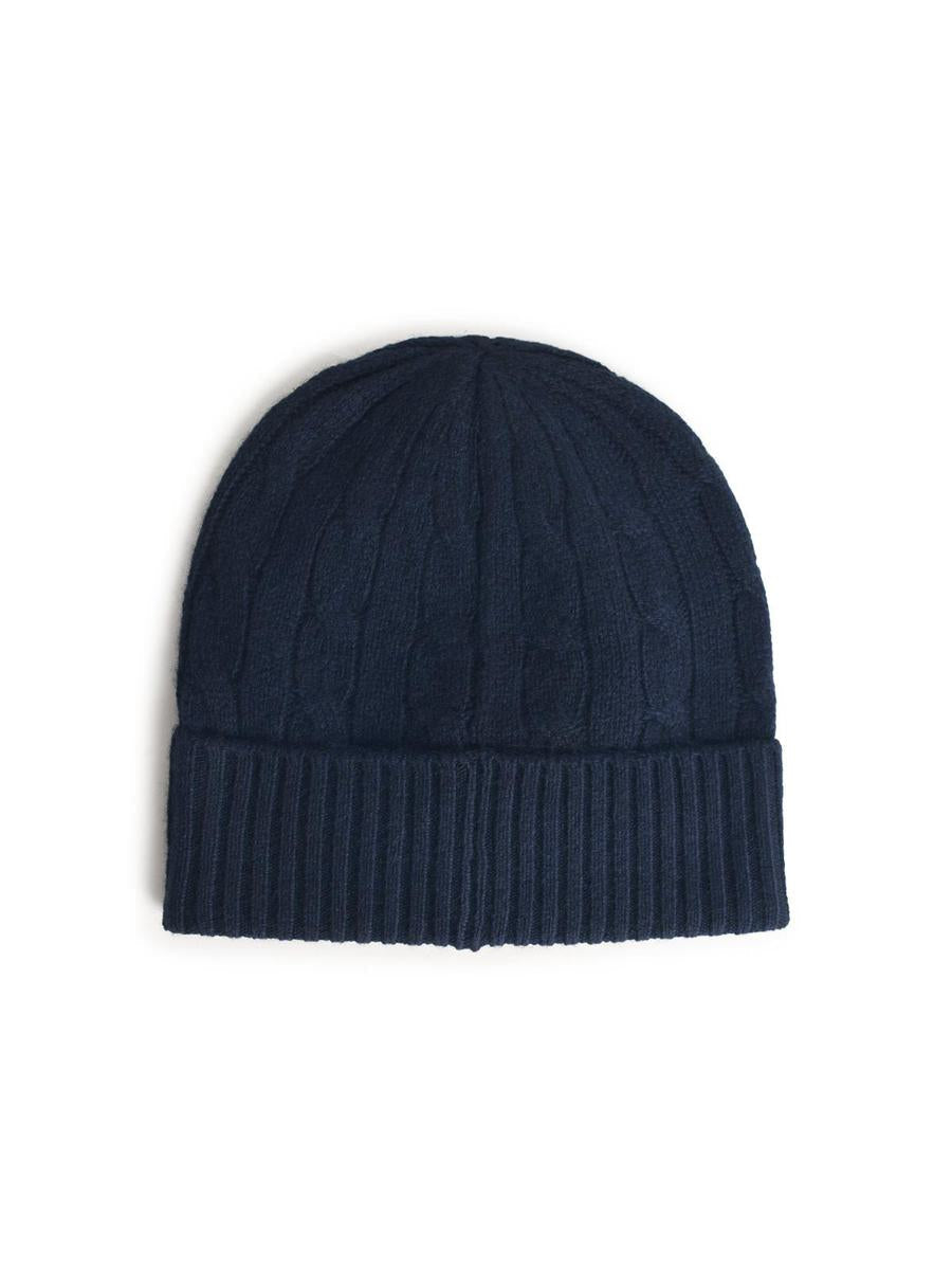 Polo Ralph Lauren – Marineblaue Beanie aus Wollmischung