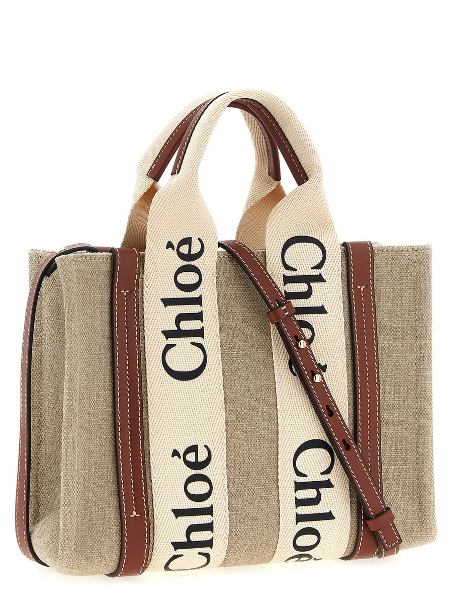 Chloé Woody Kleine Canvas-Tasche