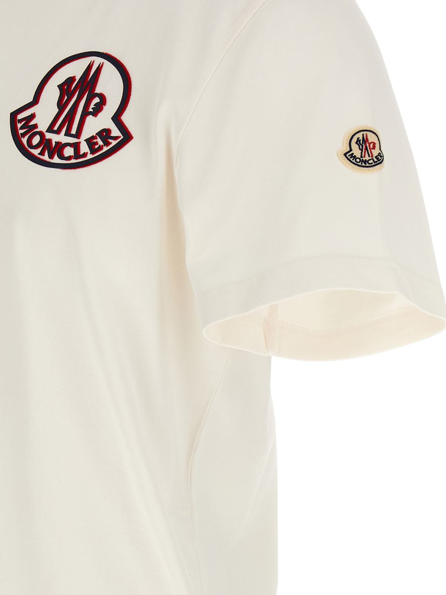 Moncler T-Shirt mit beflocktem Logo
