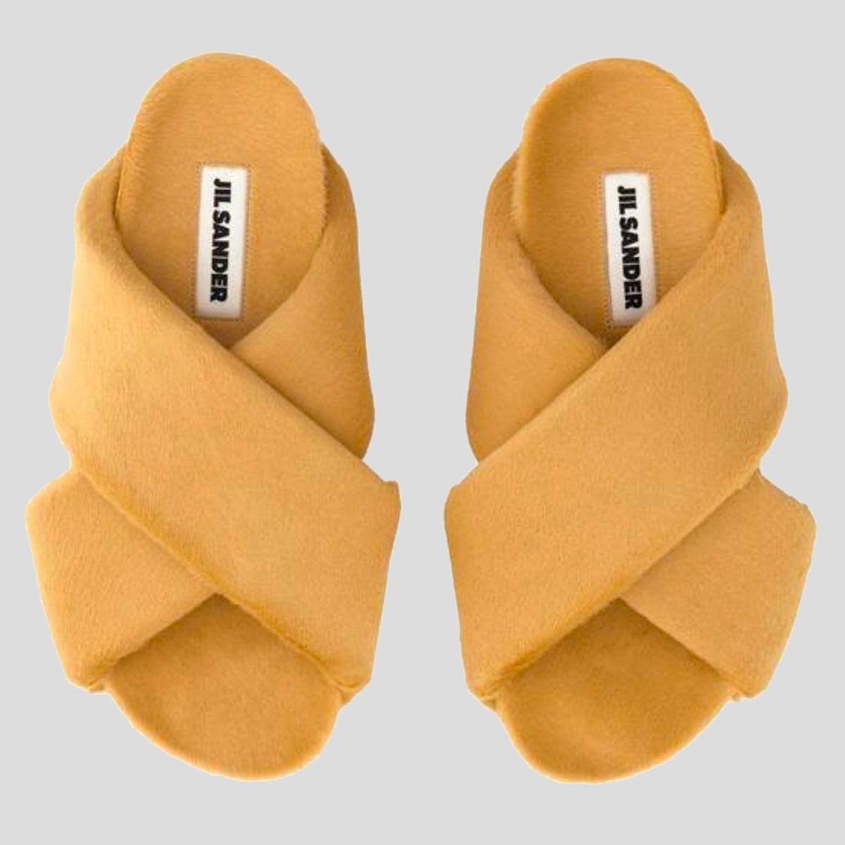 Jil Sander – Braune Leder-Ballerinas
