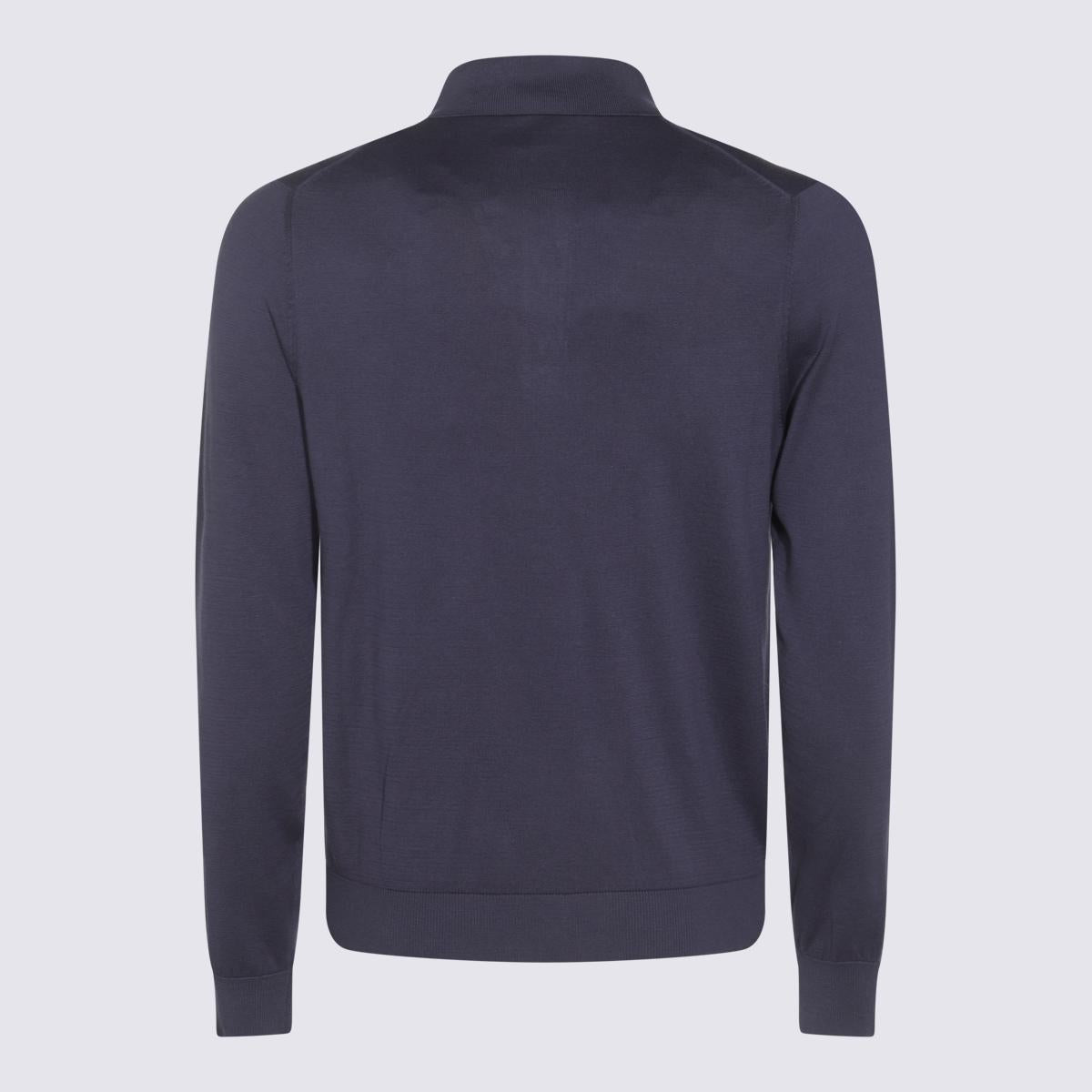 Malo Blauer Baumwollstrick