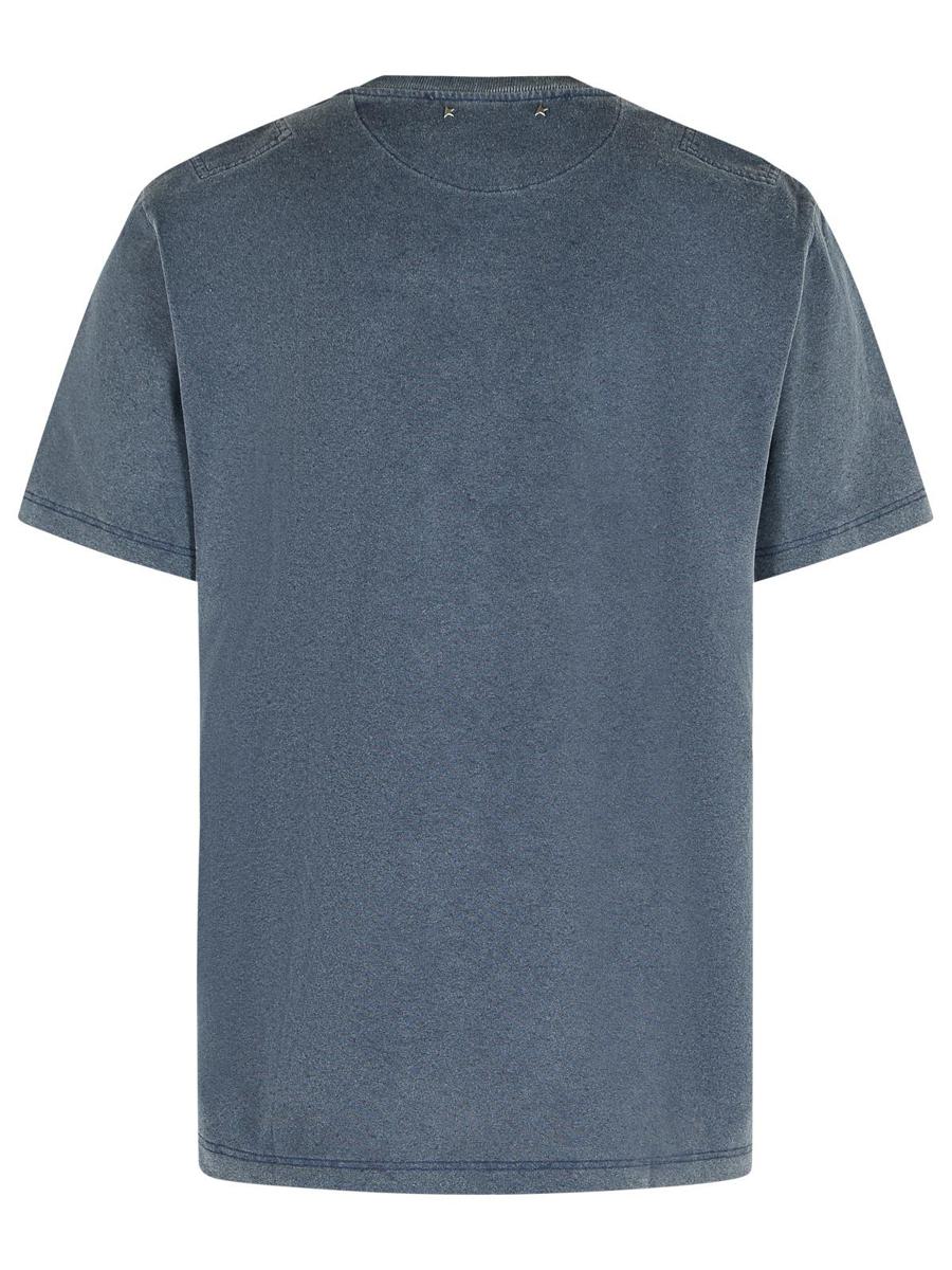 Blaues Baumwoll-T-Shirt von Golden Goose