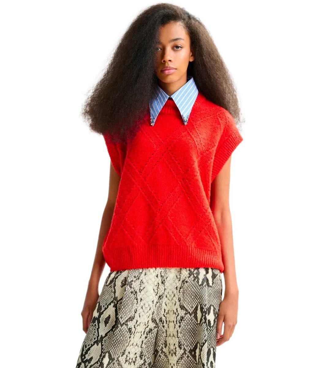 Essentiel Antwerp Import Rote Strickweste