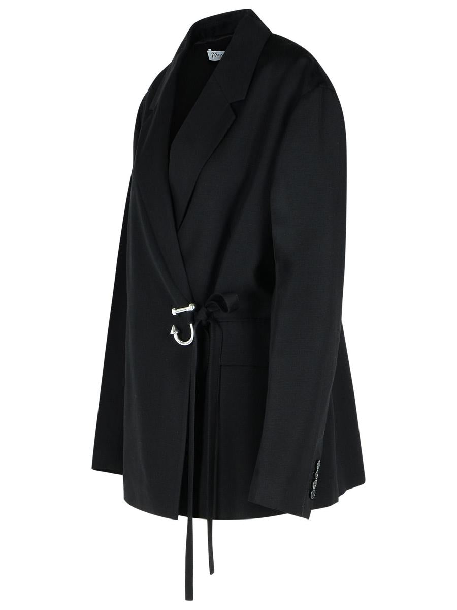JW Anderson – Blazer „T“ aus schwarzer Viskose