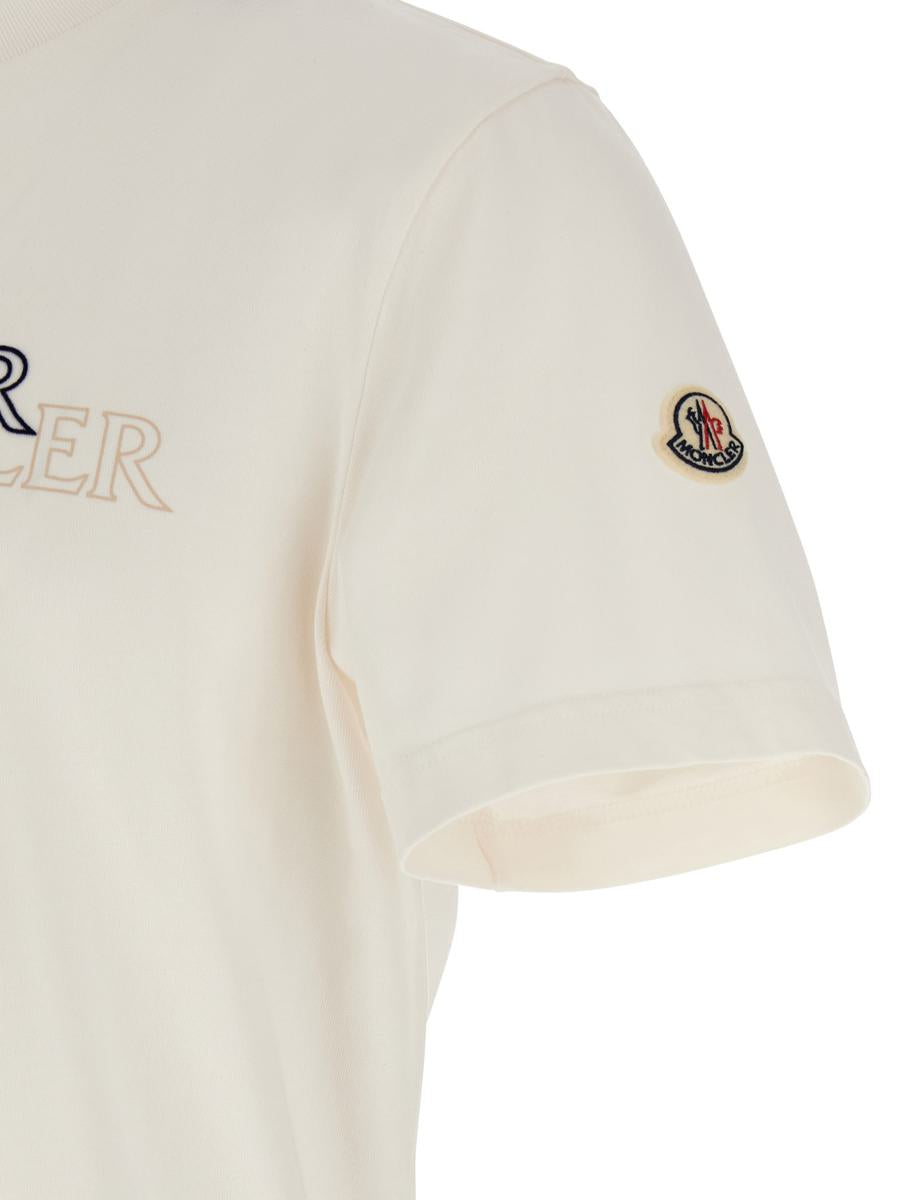 Moncler T-Shirt mit beflocktem Logo