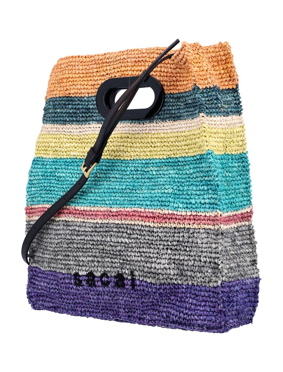 Sacai Raffia-Tragetasche