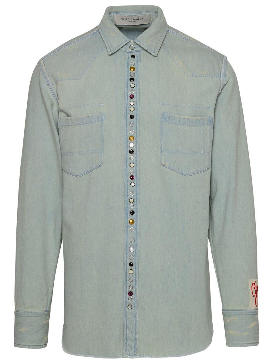 Hellblaues Jeanshemd von Golden Goose