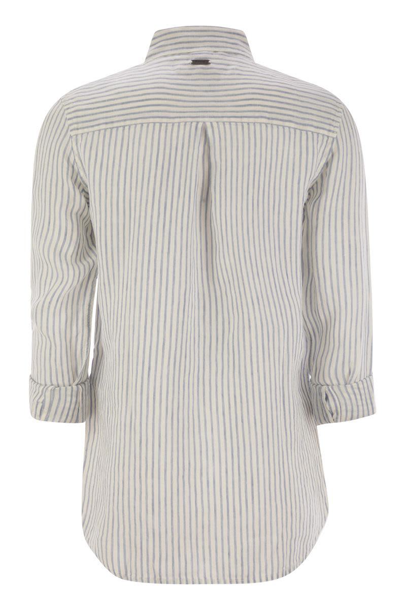 Barbour Marine – Gestreiftes Leinenhemd