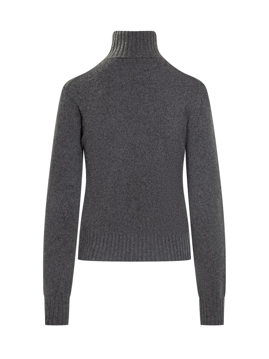 AMI Paris – Ami Paris – Grauer Rollkragenpullover aus Wollmischung