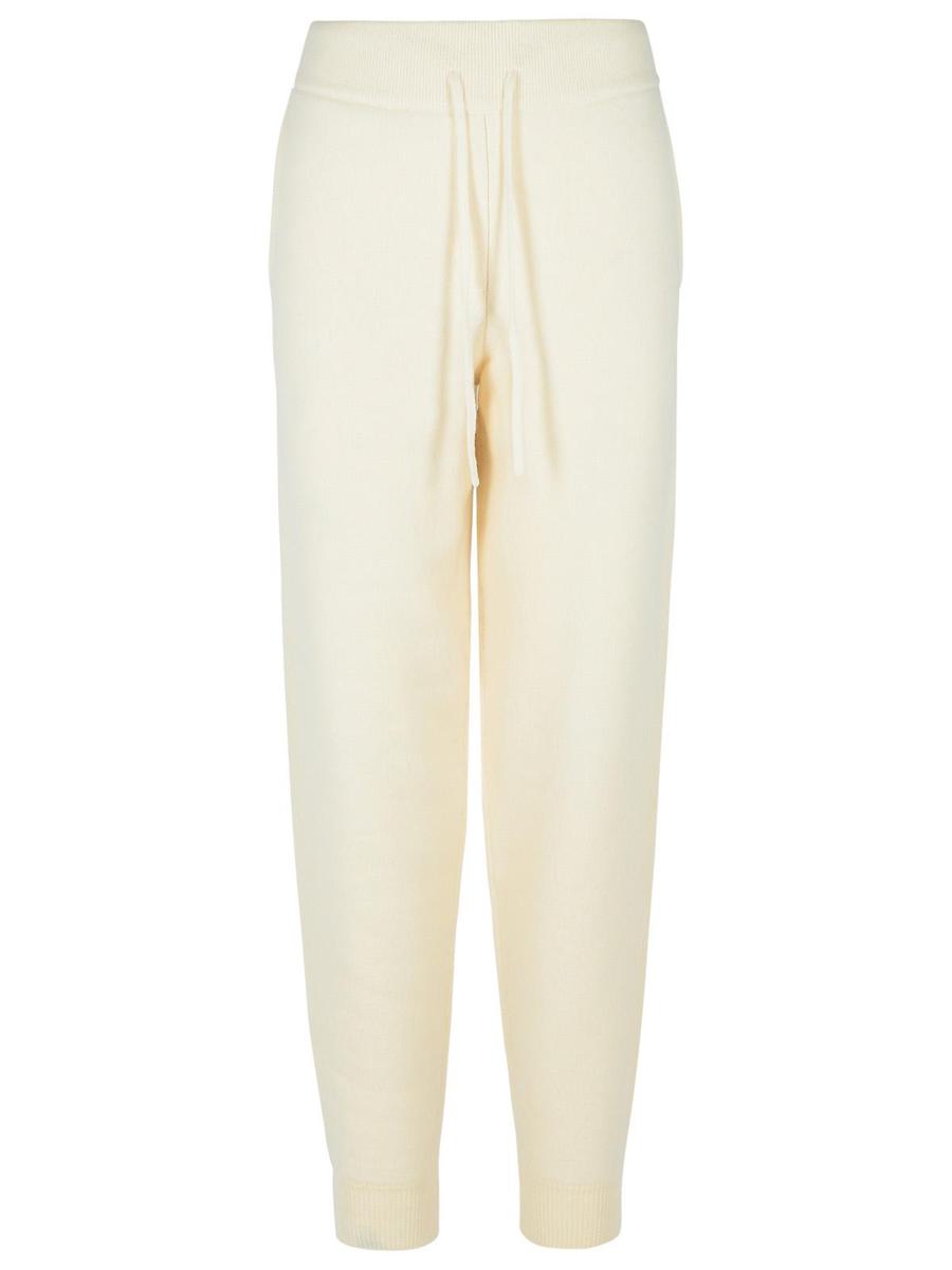 Loulou Studio – Elfenbeinfarbene Kaschmirhose „Hespero“