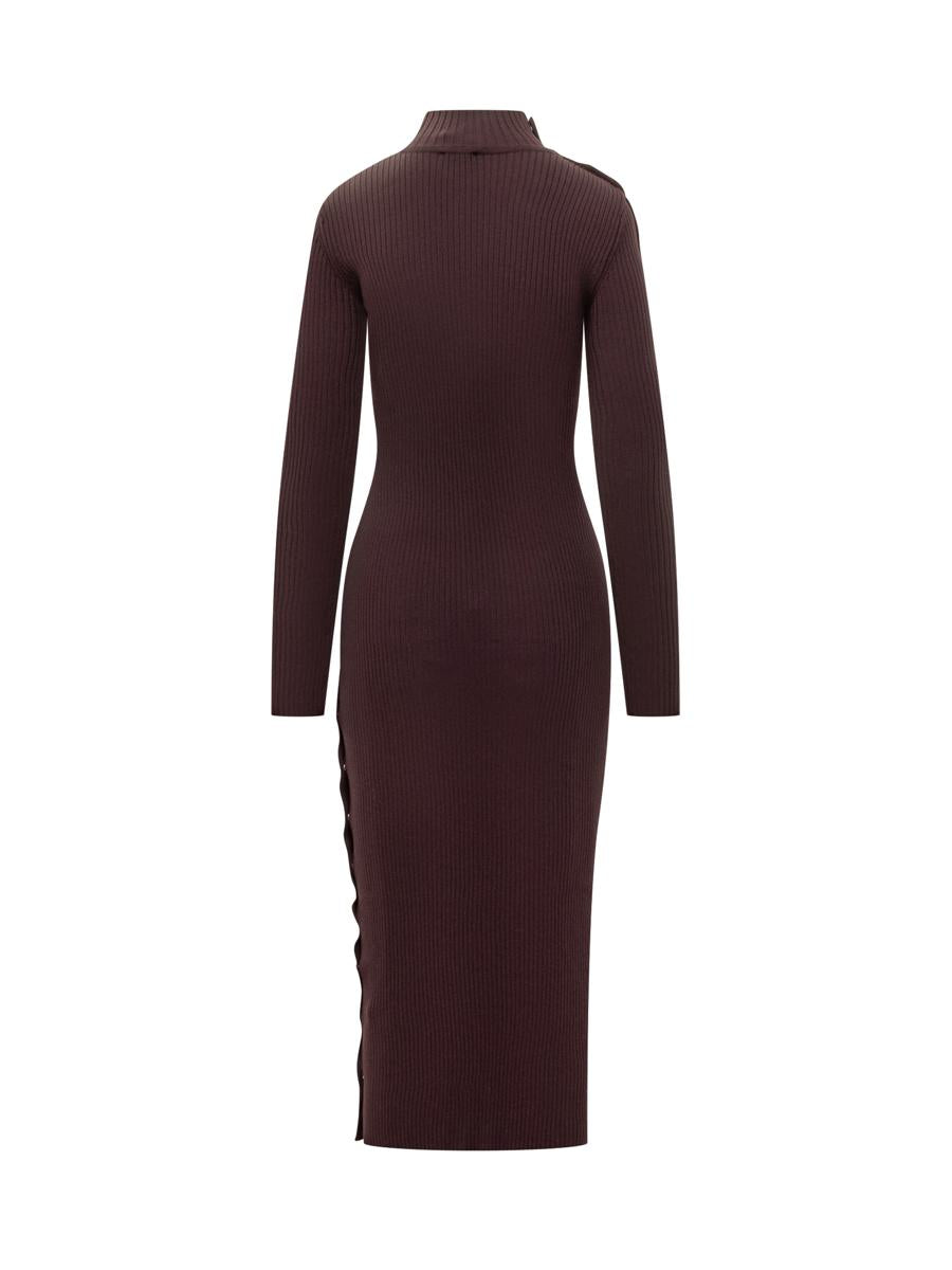 Courrèges Courrèges Strick-Midikleid mit Knöpfen