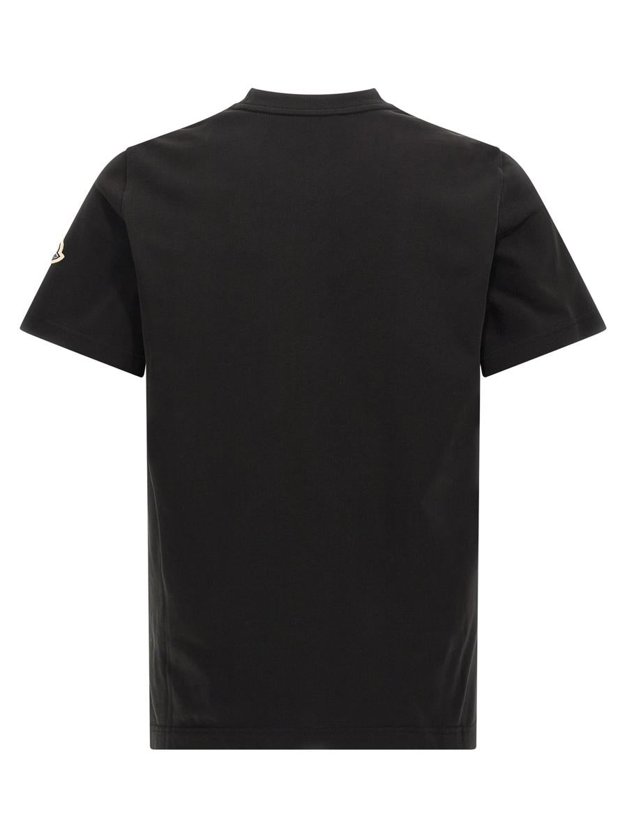 Moncler T-Shirt mit beflocktem Logo