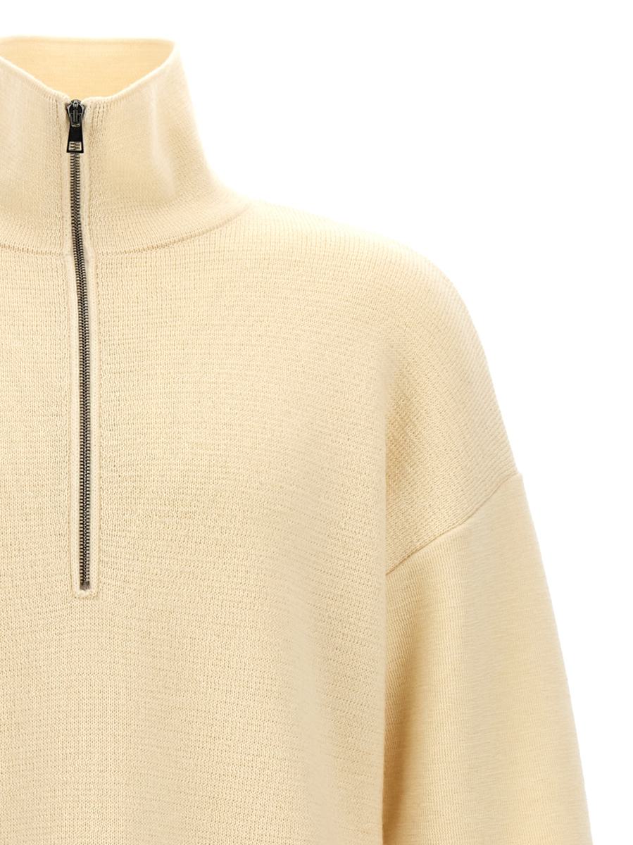 Ma'Ry'Ya Pullover mit halbem Reißverschluss