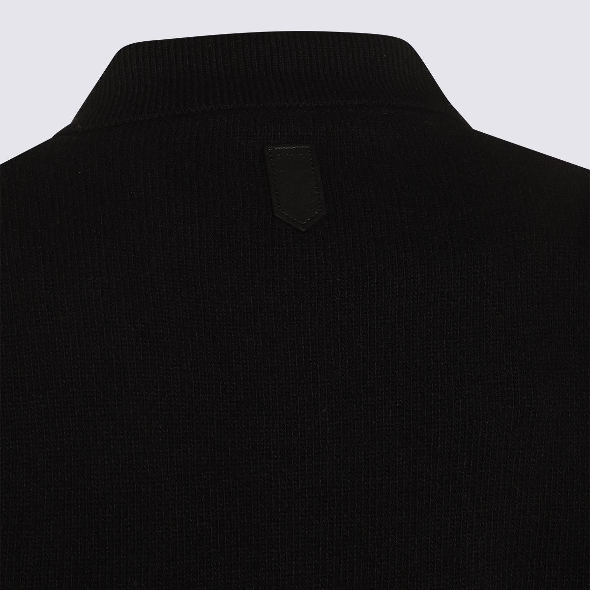 Canali Schwarzer Wollstrick