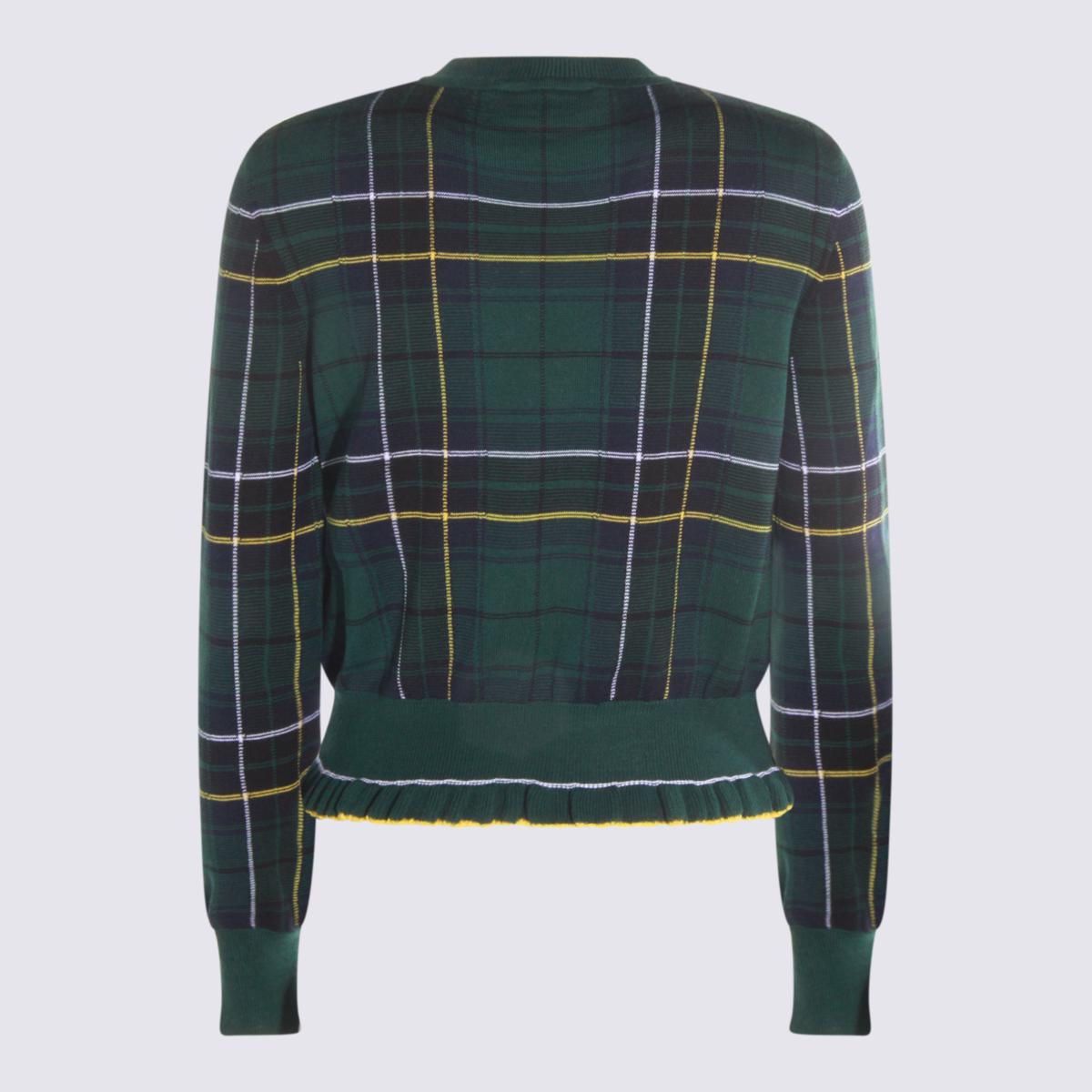 Alexander McQueen Dunkelgrüne Wollstrickware