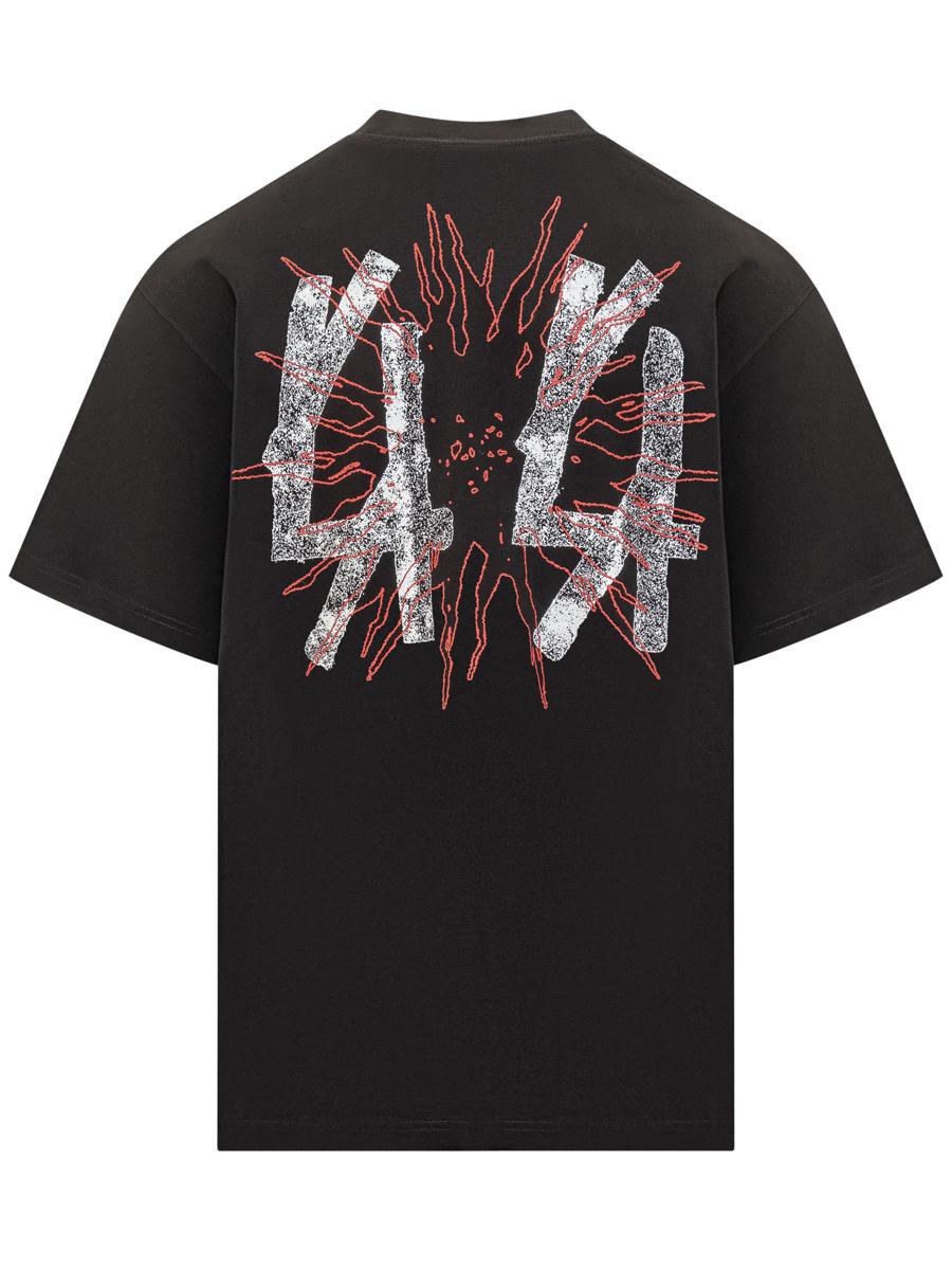 M44 Label Group 44 Label Group Herren T-Shirt in dunklem Schwarz