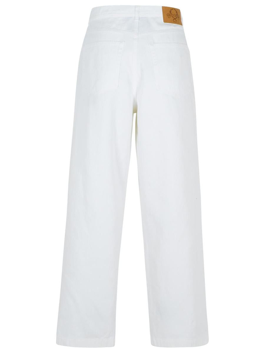 Weiße Baumwollhose von Moschino