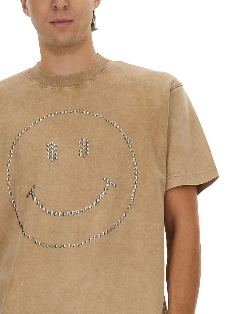 Moschino „Smiley®“ T-Shirt aus schwerer Baumwolle