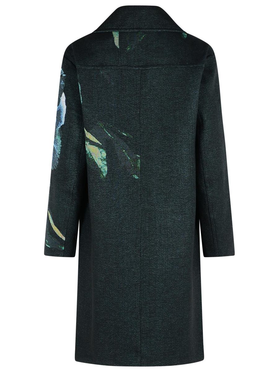 Dries Van Noten Blauer Mantel aus Baumwollmischung