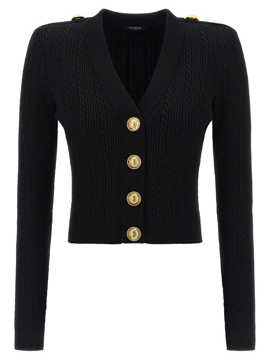 Balmain – Strickjacke aus gedrehtem Strick