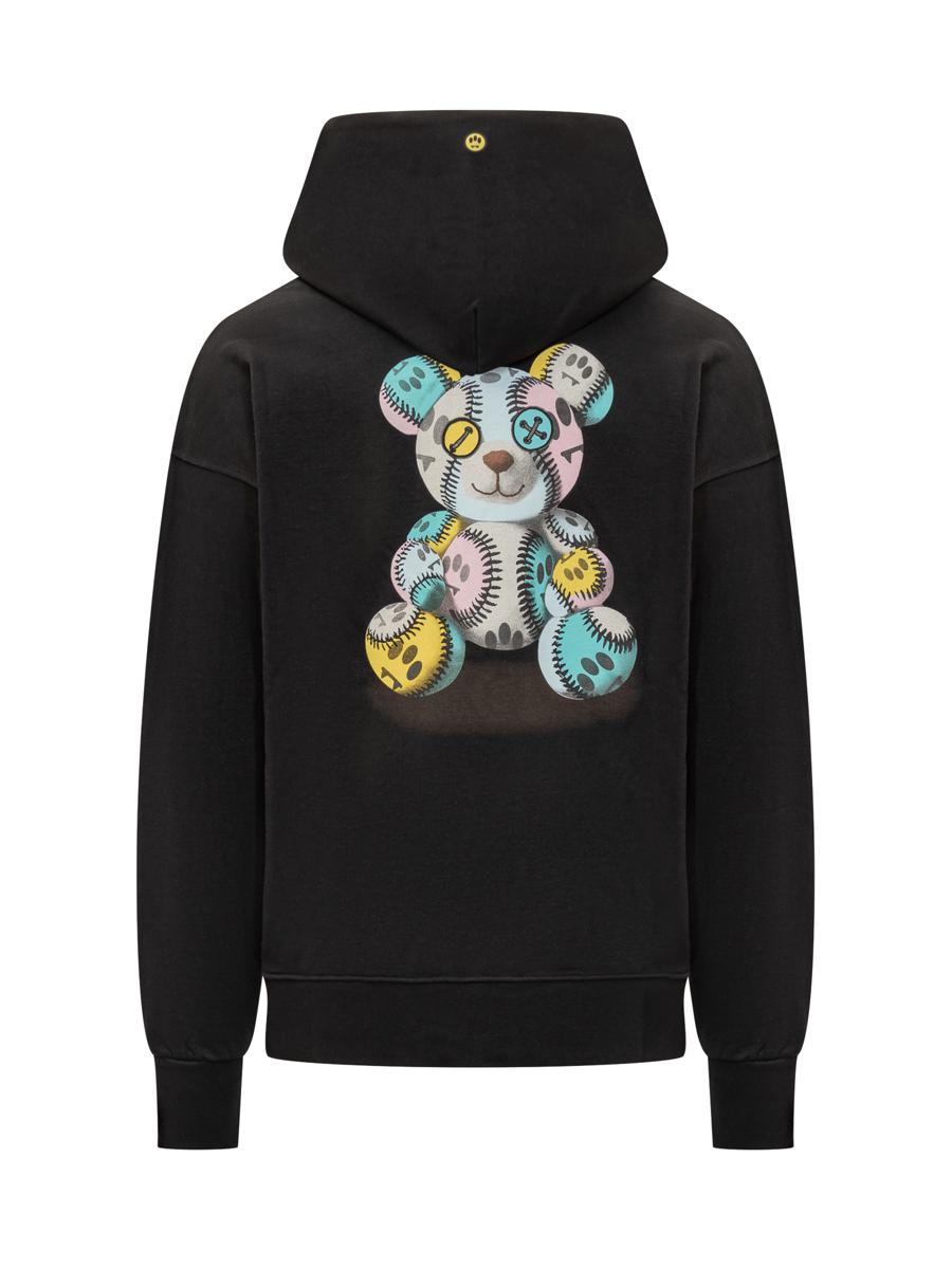 Barrow – Schwarzer Barrow-Kapuzenpullover mit Logo-Stickerei