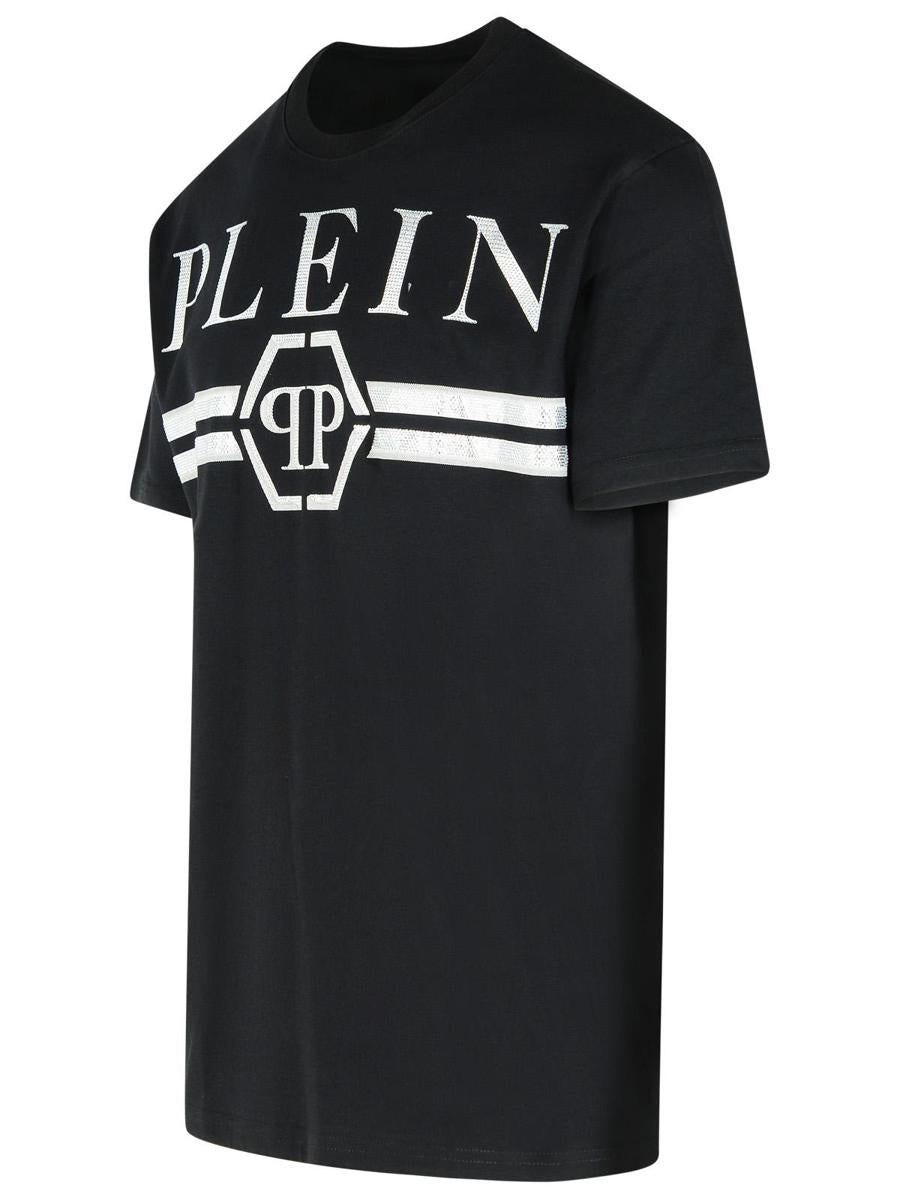 Schwarzes Baumwoll-T-Shirt von Philipp Plein