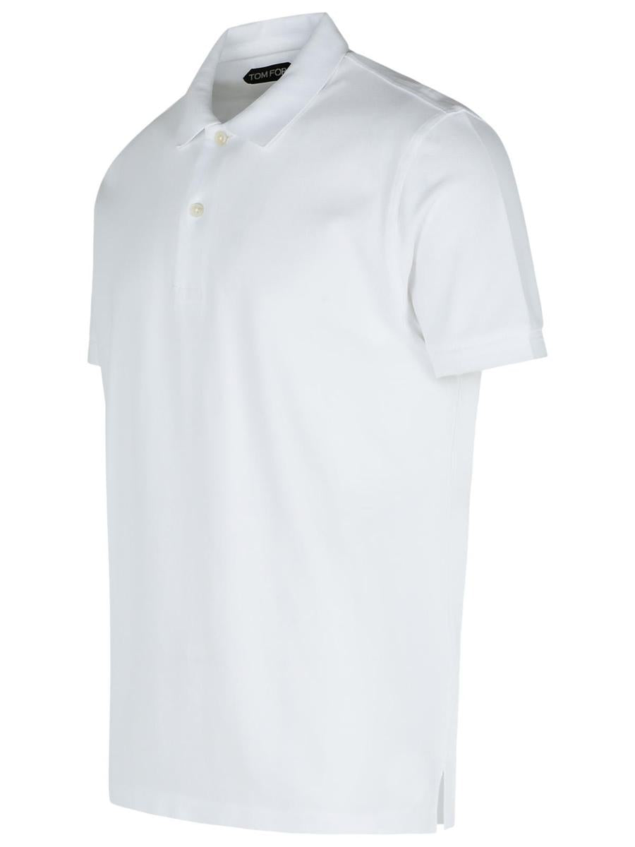 Weißes Poloshirt aus Baumwolle von Tom Ford