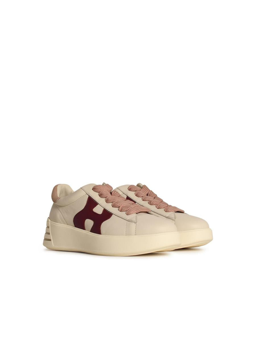 Hogan „Rebel H564“ Elfenbeinfarbene Ledersneaker