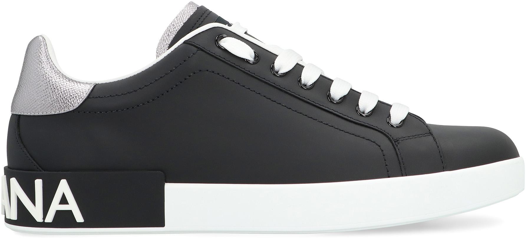 Dolce & Gabbana Portofino Spoiler Low-Top-Sneakers aus Leder