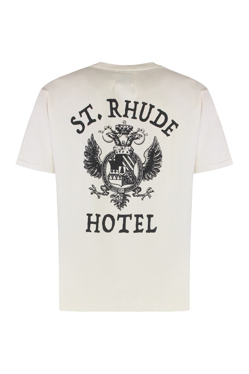 Baumwoll-T-Shirt mit Rhude-Logo