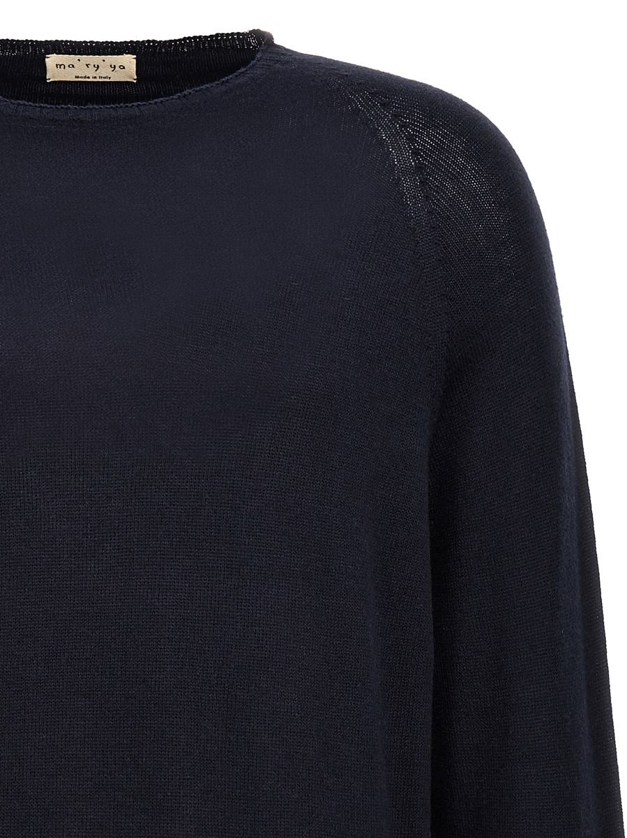 Ma'Ry'Ya Pullover mit Rundhalsausschnitt