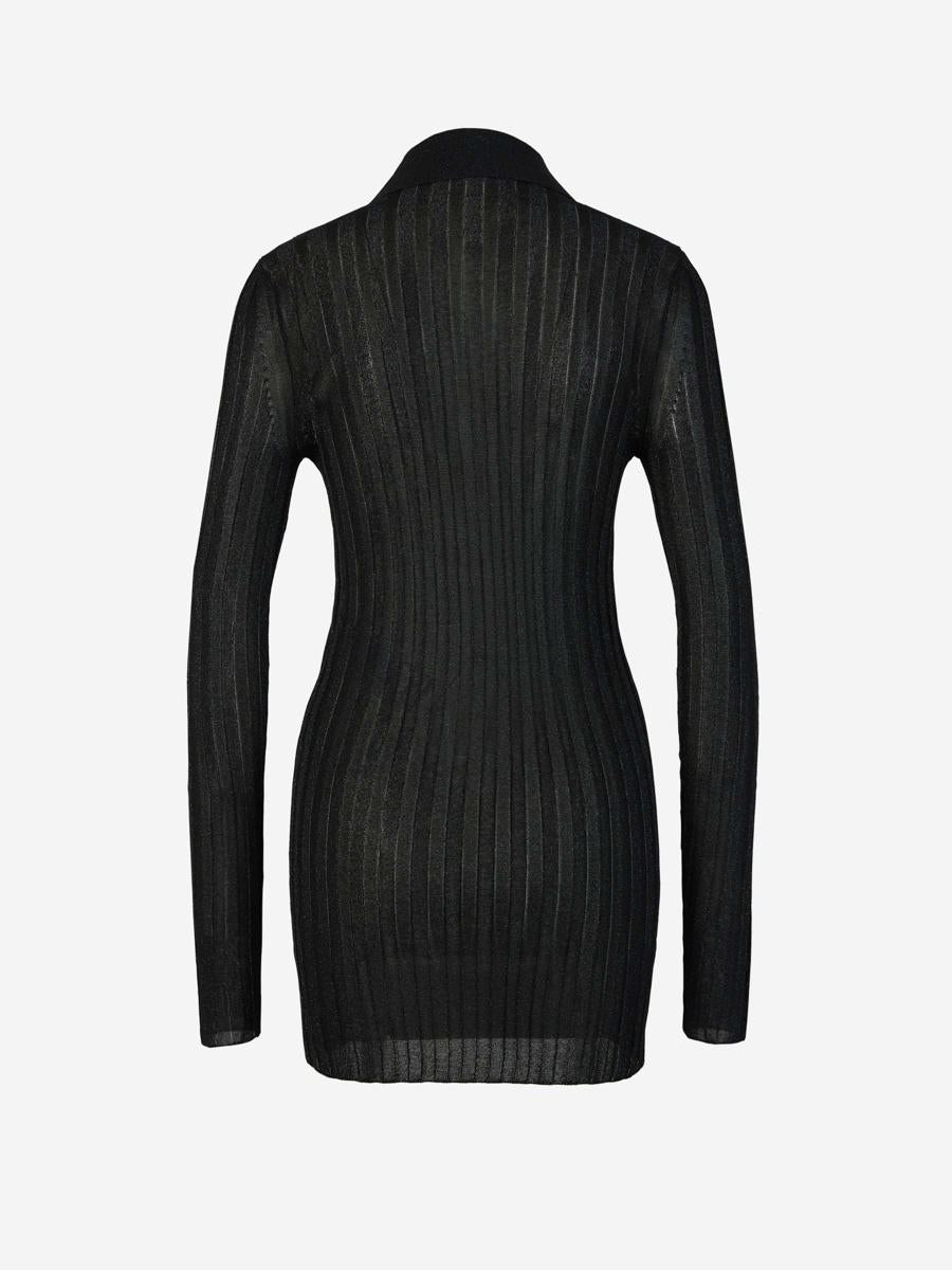 Stella McCartney Lurex-Strick-Poloshirt