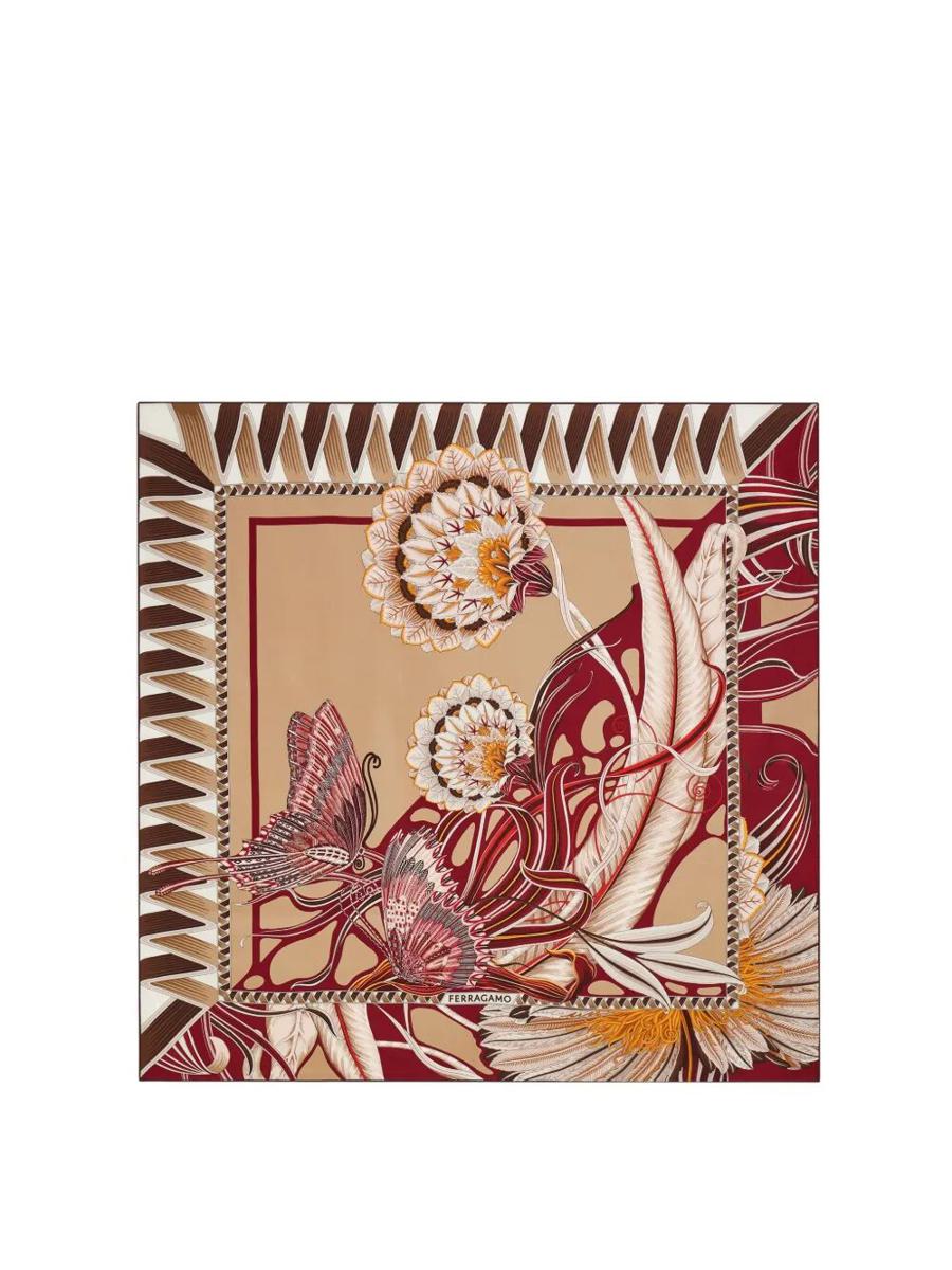 Salvatore Ferragamo Seidenschal mit Jade-Print Accessoires