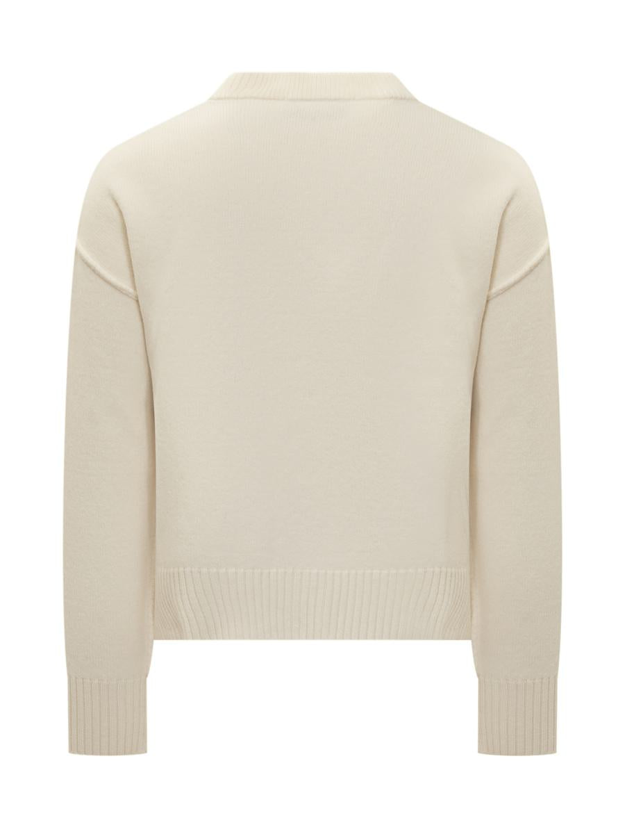 AMI Paris Wollcardigan mit Logo-Stickerei Ami Alexandre Mattiussi