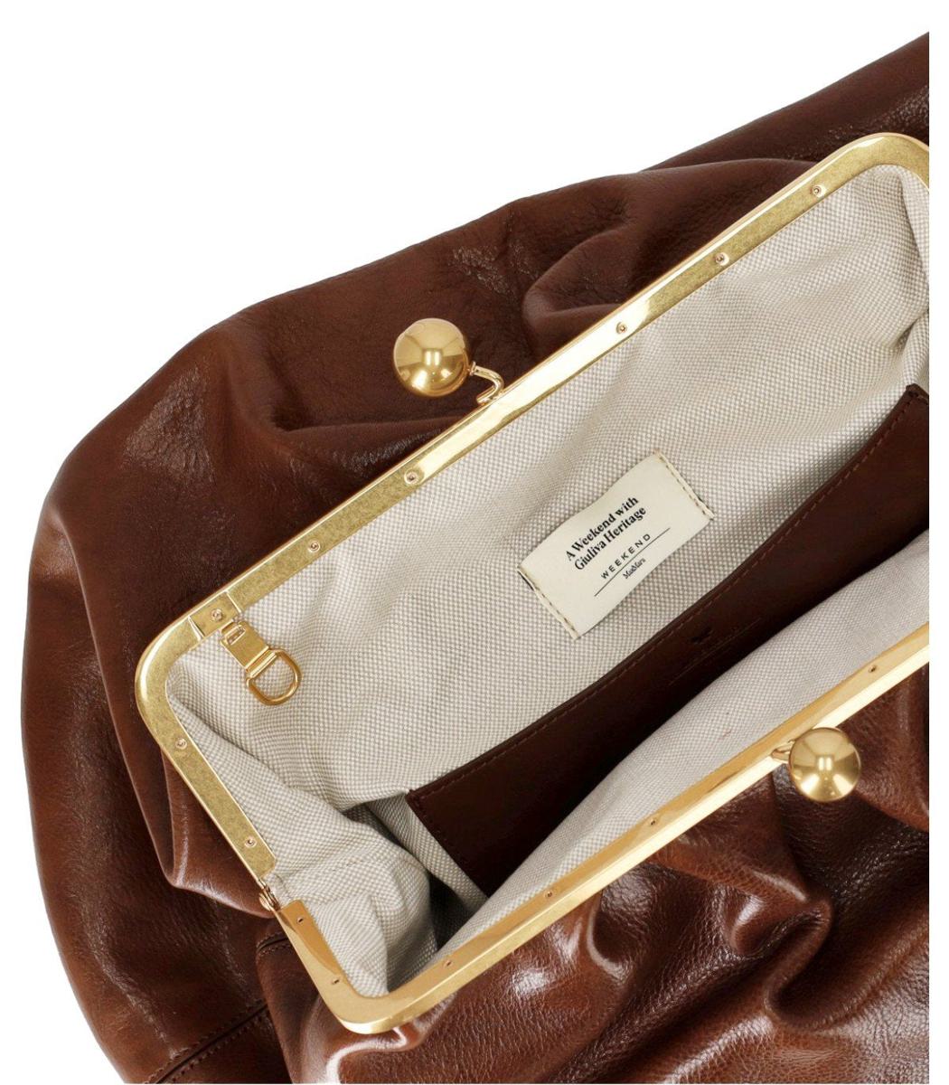 Weekend Max Mara Pasticcino Mirte Große hellbraune Clutch