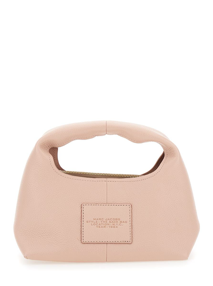 Handtasche „The Mini Sack“ in Rosa mit Logo-Schriftzug auf der Vorderseite aus Leder für Damen