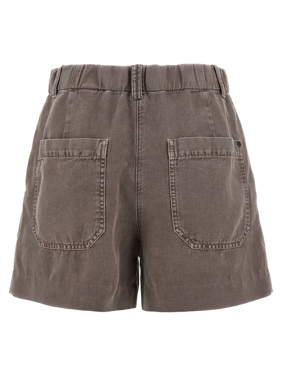 Brunello Cucinelli Leinen-Baumwoll-Shorts