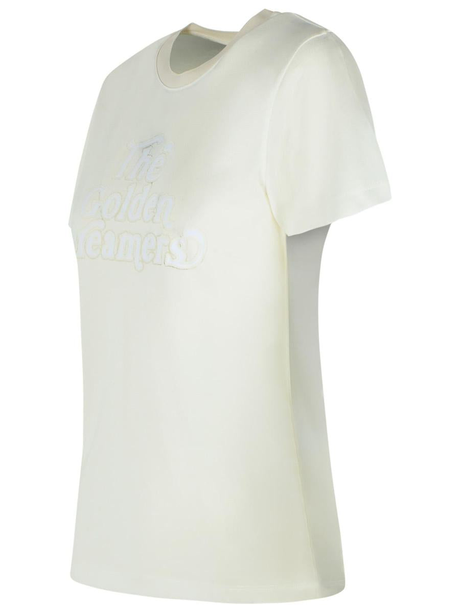Golden Goose – Weißes T-Shirt aus Viskosemischung