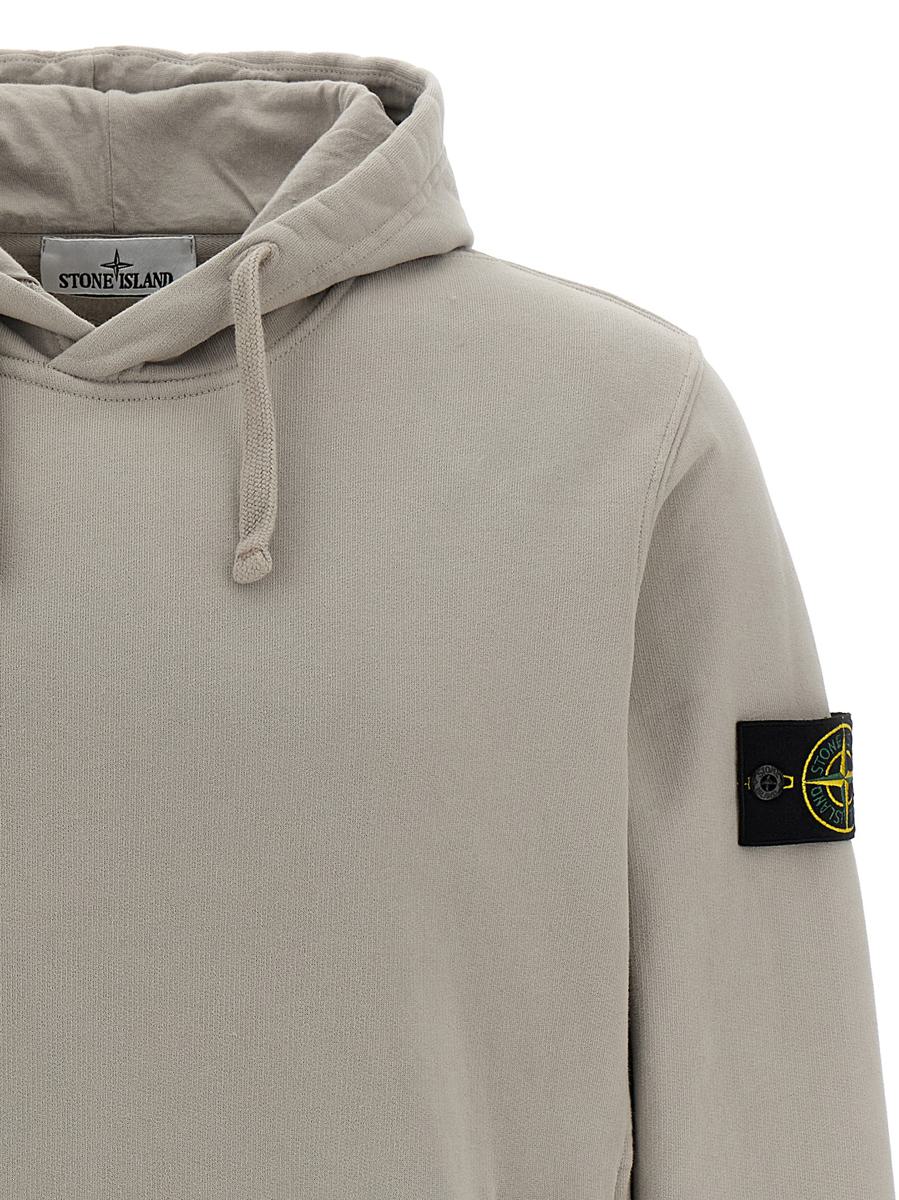 Stone Island Kapuzenpullover mit Logo-Aufnäher