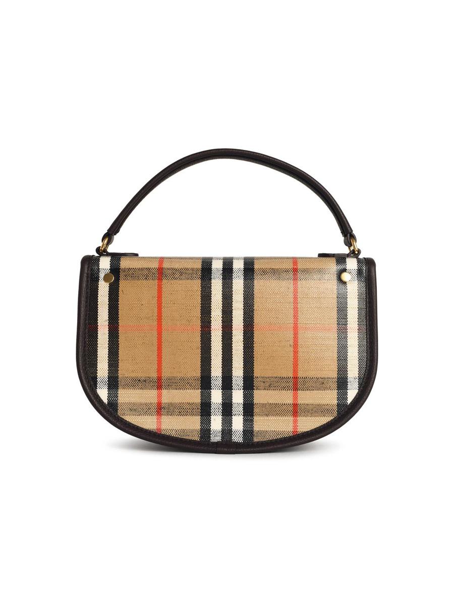 Burberry „Highlands“ Umhängetasche aus sandfarbener Baumwollmischung