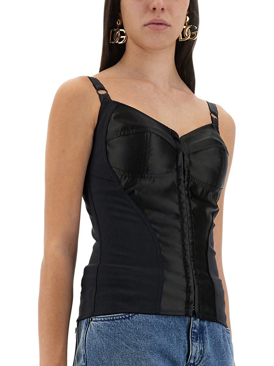 Dolce & Gabbana Satin-Bustier-Top
