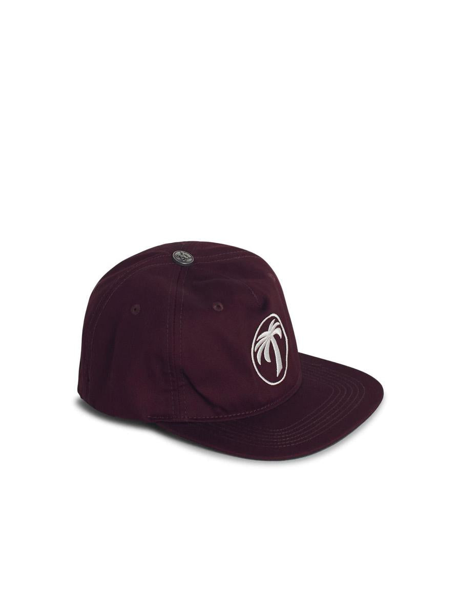Palm Angels Oval' Burgunderfarbene Baumwollkappe