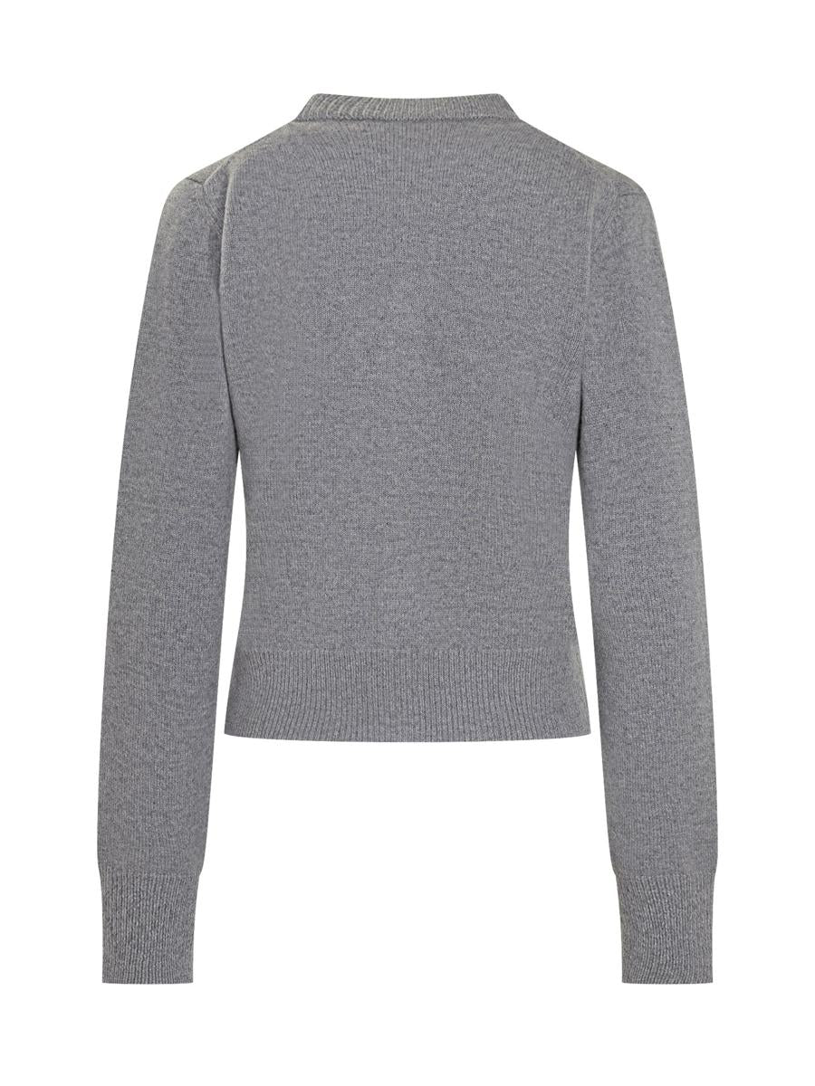 AMI Paris AMI Paris Grauer Cardigan mit Logo