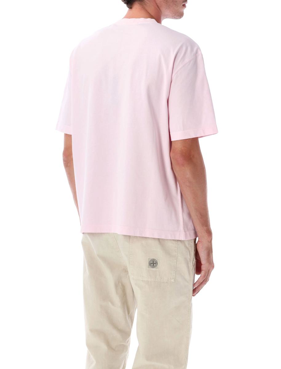 Stone Island Baumwoll-T-Shirt mit Kompass-Patch