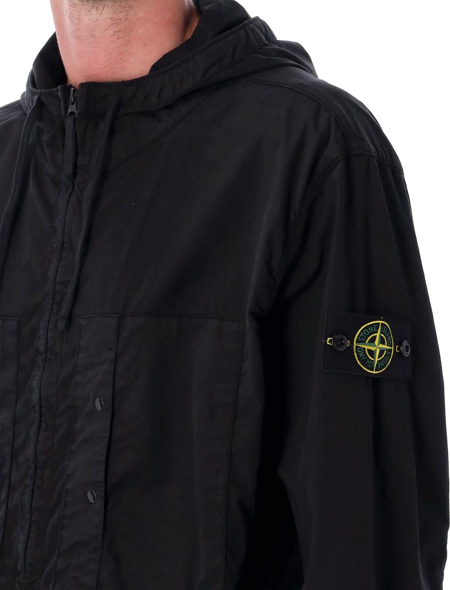 Stone Island Stretch-Kapuzenjacke aus Supima®-Baumwolltwill