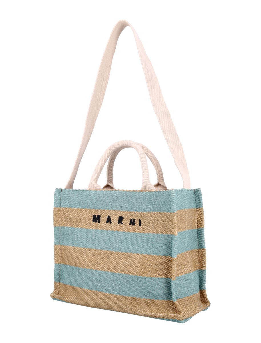 Marni Kleine Tragetasche mit Raffia-Effekt