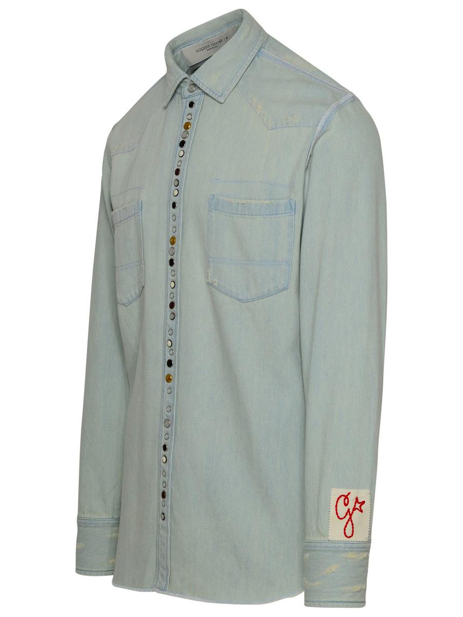 Hellblaues Jeanshemd von Golden Goose