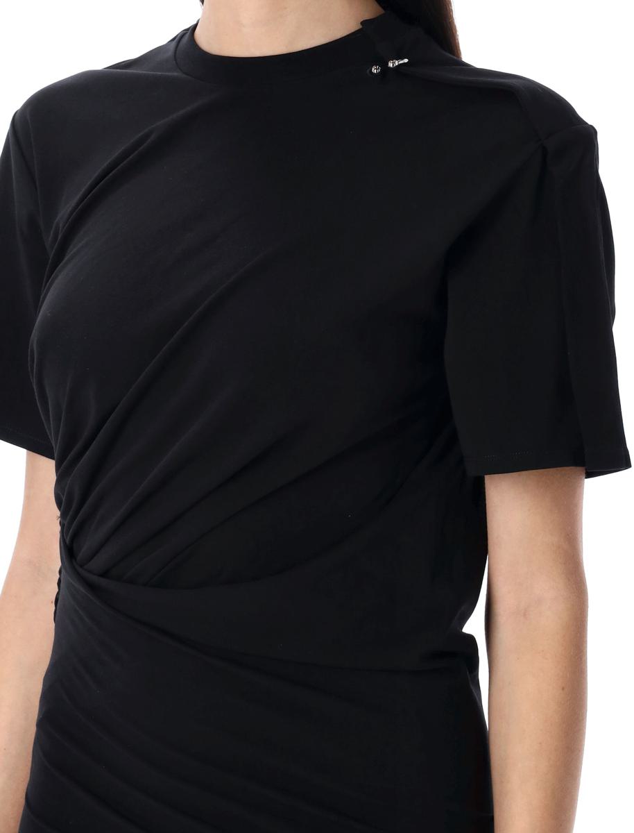 Mugler – Drapiertes Tageskleid mit Lochmuster