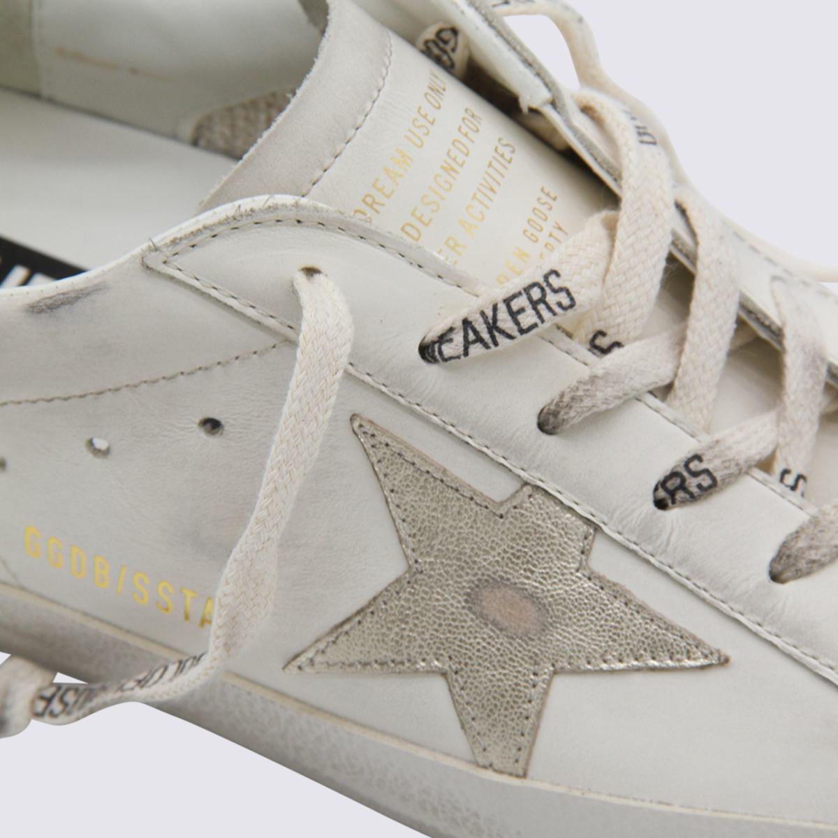 Golden Goose – Weiße und schwarze Ledersneaker