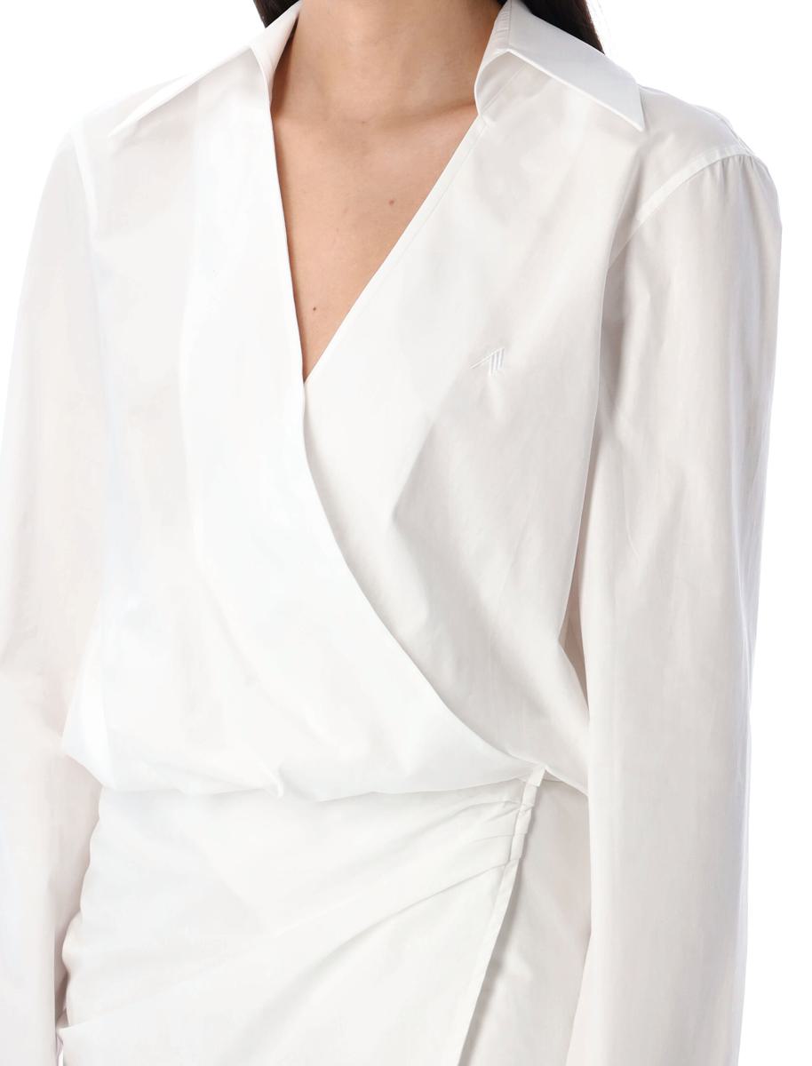 The Attico – Gestreiftes Mini-Hemdkleid